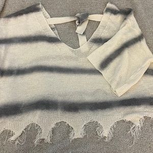 POL Striped Open Back with Tie Detail